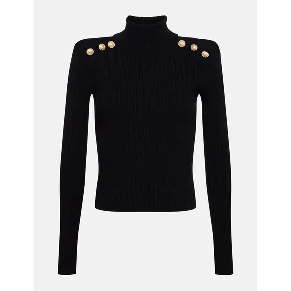 NWT L’AGENCE Reeves Turtleneck Sweater Black Size Small - Picture 2 of 8